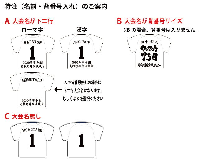 プラ 特注ユニフォームストラップ 名前 背番号入れ 夏交流試合 株式会社甲子園桃太郎